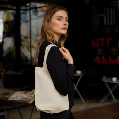 9" Compact Cotton Tote Thumbnail