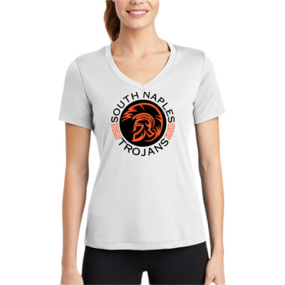 Ladies Trojan Helmet in Orange with Custom Back Thumbnail