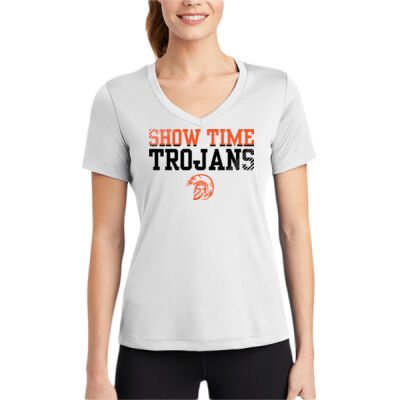 Ladies Show Time Trojans on White Thumbnail