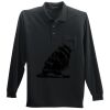 Long Sleeve Silk Touch Polo with Pocket Thumbnail