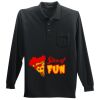 Long Sleeve Silk Touch Polo with Pocket Thumbnail