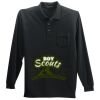 Long Sleeve Silk Touch Polo with Pocket Thumbnail