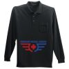Long Sleeve Silk Touch Polo with Pocket Thumbnail