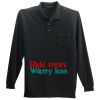Long Sleeve Silk Touch Polo with Pocket Thumbnail